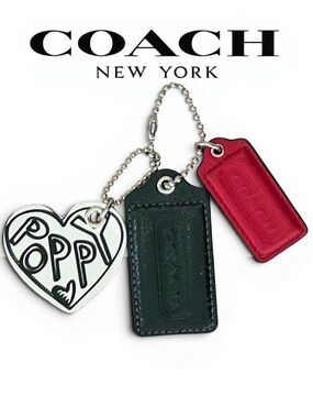COACH Poppy Hang Tag Cluster Bag Charm